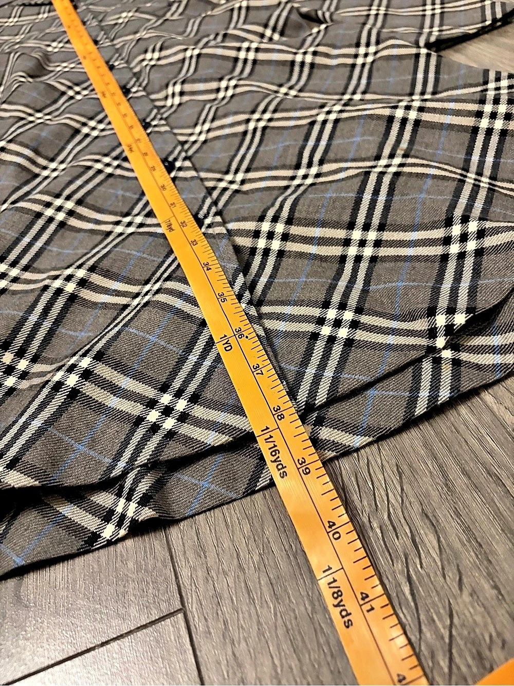 Burberry Plaid Trench Coat Gray & Black - Picture 5 of 8